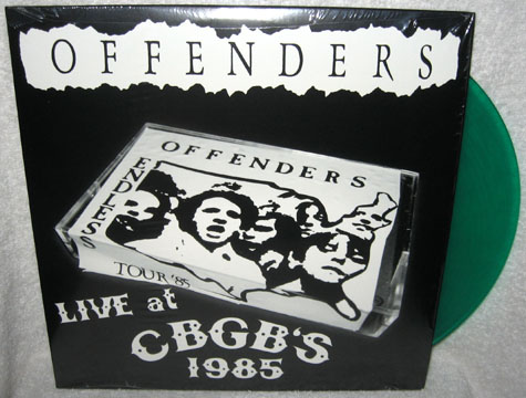 OFFENDERS "Live At CBGB's 1985" LP (Beer City) Green Vinyl